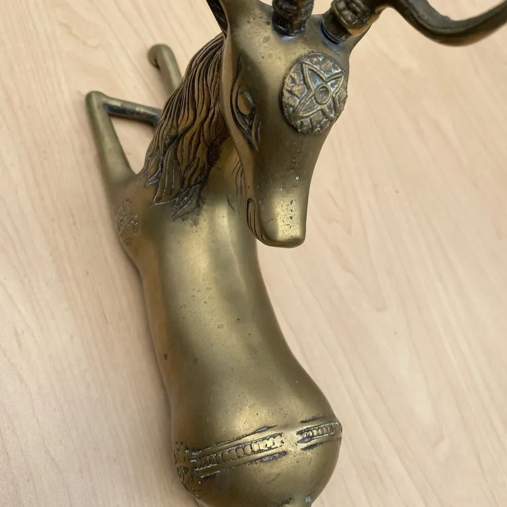 Vintage Solid Brass Metal Decorative Sarreid Deer Animal Statue Artwork Art